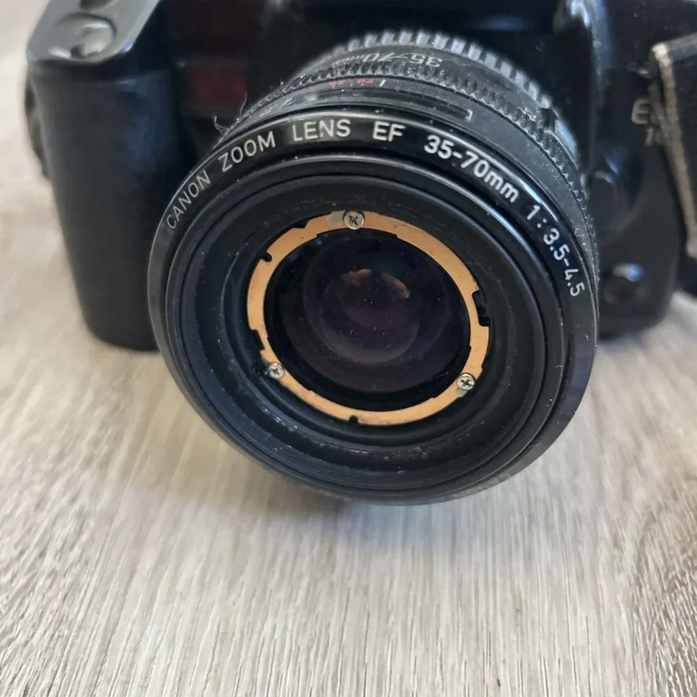 Canon EOS 10S SLR Film Camera w/ Zoom Lens EF 35-70mm 3.5-4.5 UNTESTED